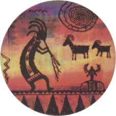 Kokopelli Petroglyph Sandstone Coaster