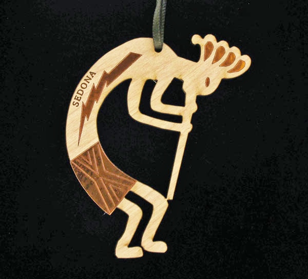 Kokopelli Wood Ornament Joe Wilcox Indian Den