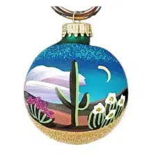 Moonlight Desert Painted Ornament