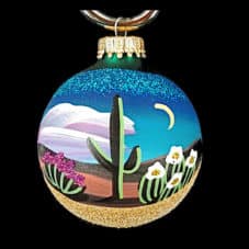 Moonlight Desert Painted Ornament