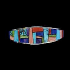 NZB-MI 26 Navajo Multi Stone Inlaid Bracelet