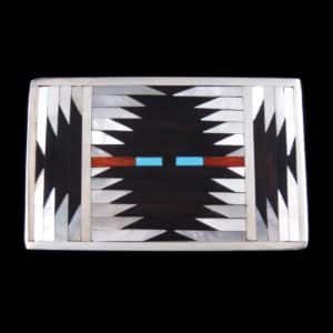 Onyx & Mother of Pearl Belt Buckle