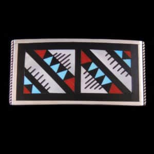 Small Multi-Stone Inlaid Belt Buckle