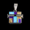 Reversible Multi Stone Sq Pendant - Image 2