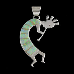 Cultured Opal Lg Kokopelli Pendant