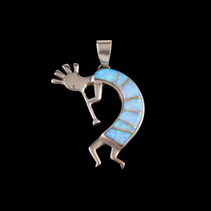 Cultured Opal Md Kokopelli Pendant