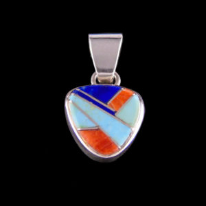 Small Mutli-Stone Triangle Pendant