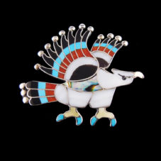 Traditional Zuni Eagle Pin/Pendant