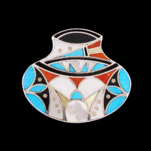 Traditional Zuni Vase Pin