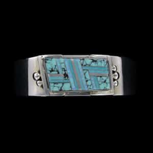 Navajo Inlaid Turquoise & Opal Bracelet