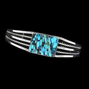 Navajo Inlaid Turquoise Stone Bracelet