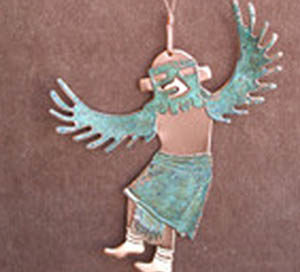 Patina Copper Eagle Dancer Ornament