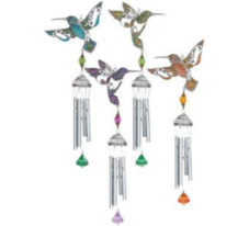 Pewterworkds assorted hummingbird wind chimes