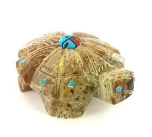 Picasso Marble Zuni Turtle Fetish