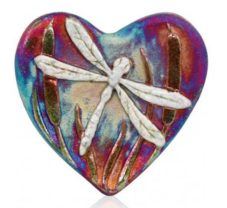 Raku Blessed Heart - Dragonfly