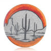 Raku Saguaro scene plate