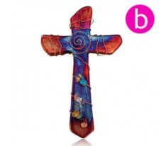 Raku Stone Wrap Cross