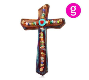 Raku 4 Way Beads cross