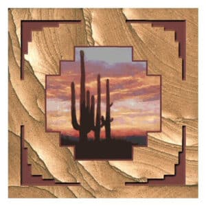 Saguaro Sunset Sandstone Square Coaster