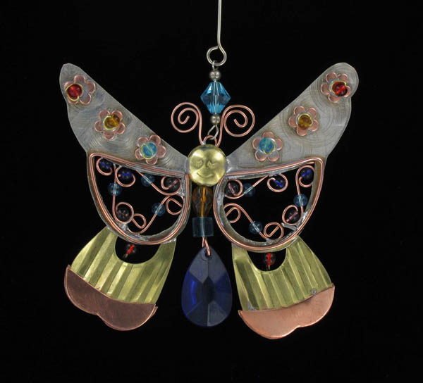 Smiley Butterfly Beaded Ornament Joe Wilcox Indian Den