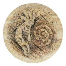 Stylized Kokopelli Sandstone Coaster