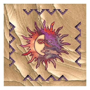 Sun Moon Sandstone Square Coaster