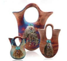 Raku Pottery Wedding Vases-Sm & Med