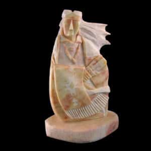 Yazzie Alabaster-Robe w Prayer Fan