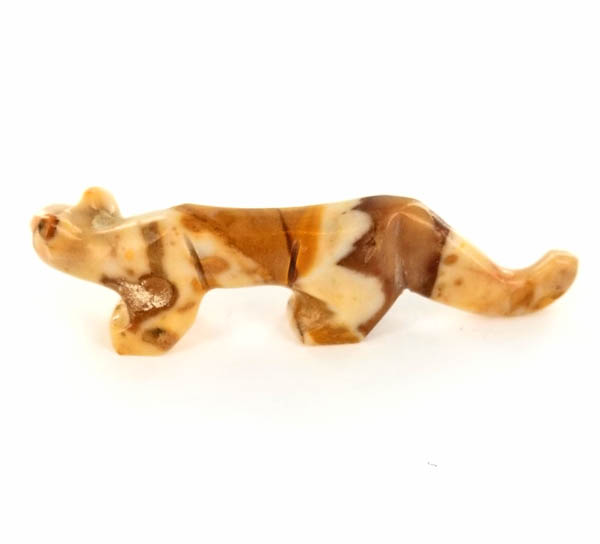 Zuni Onyx Mountain Lion Fetish