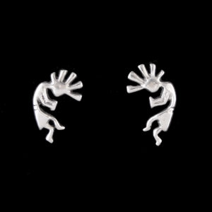 Navajo Silver Kokopelli Post Earring