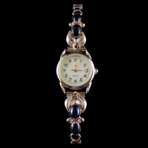 Navajo Onyx Stones with 12Kt Gold Filigree Watch