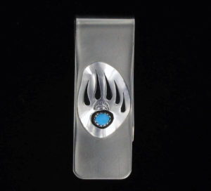 Zuni Turquoise Bear Claw Money Clip