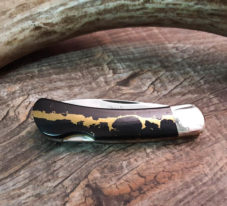 Brass Inlaid Wood Grain Knife
