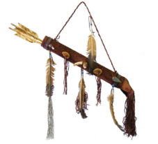 Deerskin Quiver with Feathers, Fringe and Arrows