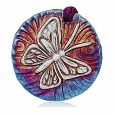 Butterfly Raku Medallion Ornament