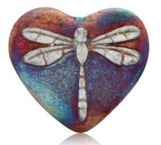 Raku Dragonfly Mini Heart