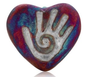 Raku Healing Hand Mini Heart