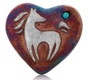 Raku Horse Mini Heart