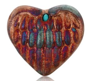 Raku Wings Mini Heart