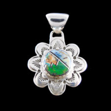 Navajo Multi Color Cultured Opal Pendant