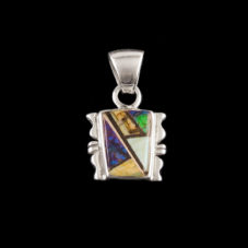 Navajo Multi Color Cultured Opal Pendant