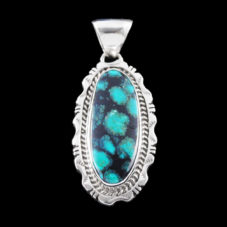 Dark Matrix Turquoise Stone Pendant