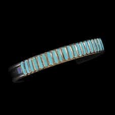 Zuni 20 Piece Inlaid Turquoise Bracelet