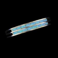 Zuni Inlaid Cultured Opal Cuff