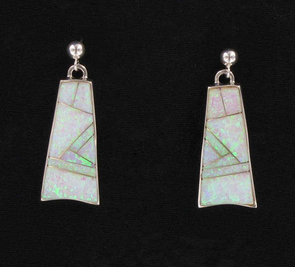 Calvin Begay Cultured Opal Inlaid Earring