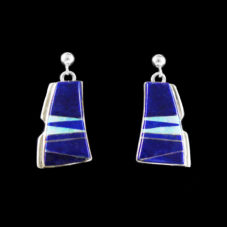 Calvin Begay Lapis & Opal Inlaid Earring