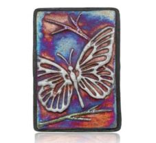 Small Raku Wall Art - Butterfly