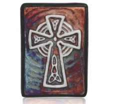 Small Raku Wall Art - Celtic Cross
