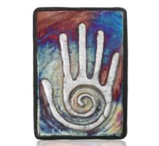 Small Raku Wall Art - Healing Hand