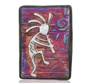 Small Raku Wall Art - Kokopelli